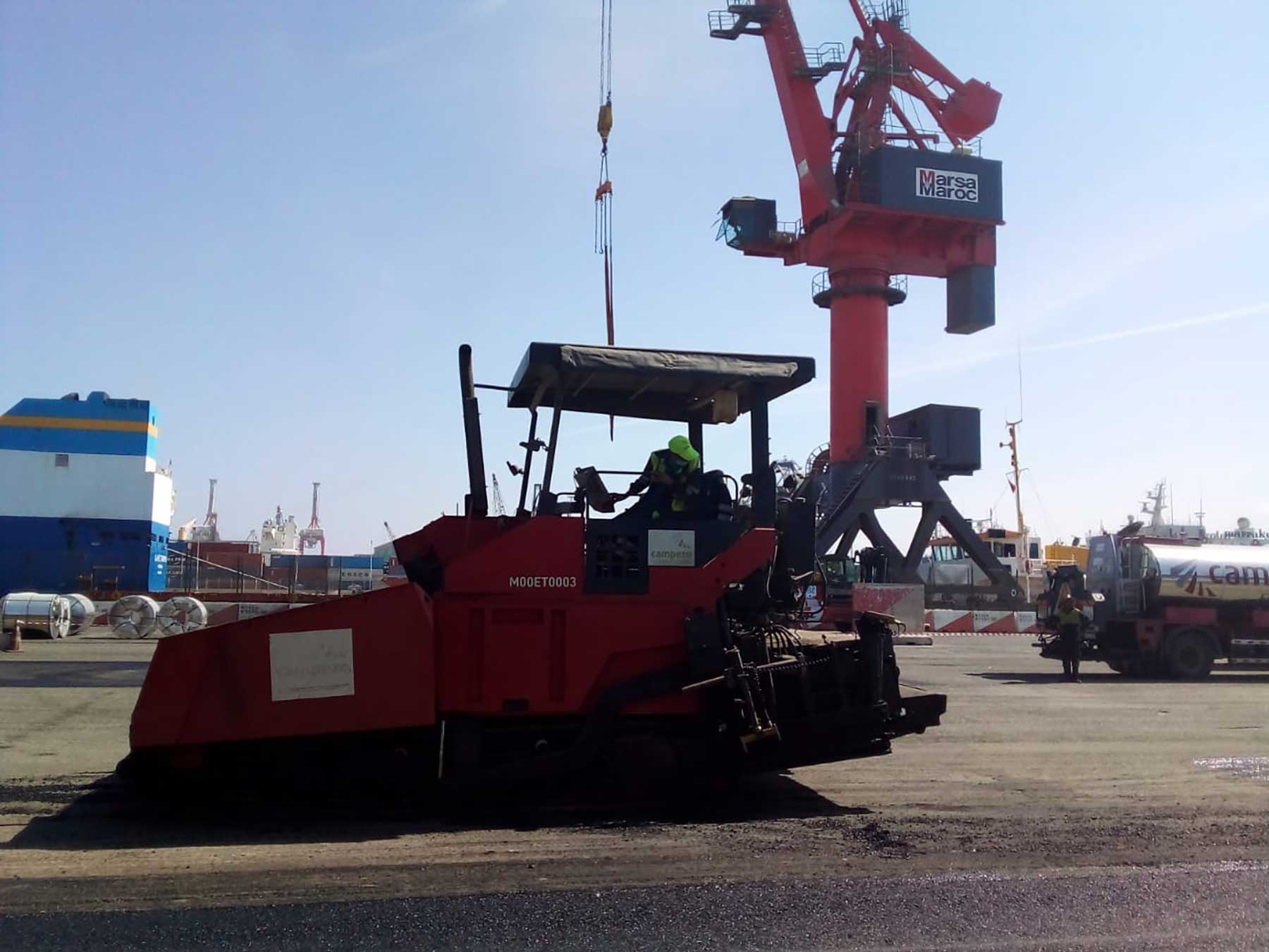 Refuerzo de vías en las terminales de Marsa Maroc en el Puerto de Casablanca Campezo